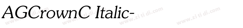 AGCrownC Italic字体转换